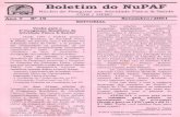 Nupaf€¦ · Boletim do NuPAF Núcleo de Pesquisa em Atividade Física & Saúde 'Esponros An07 19 Venha para o CDS / UFSC Setembro/2001 EDITORIAL Nas ediçöes anteriores do