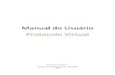 Manual do Usuário Protocolo Virtual · Ocorrendo tudo certo, o sistema redirecionará para a primeira tela do sistema de Protocolo Virtual. Caso contrário, ele informará o motivo