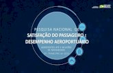 PESQUISA NACIONAL DE SATISFAÇÃO DO PASSAGEIRO … · A Pesquisa é composta por indicadores que avaliam a satisfação do passageiro com os processos e serviços aeroportuários