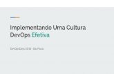 Implementando Uma Cultura DevOps Efetiva · SysAdmin que aprendeu a programar Nascido em Brasília mas feito na Bahia, Louco por automação, músico do buteco da esquina, marceneiro