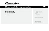 Z-45 25 Z-45 25Jmanuals.gogenielift.com/Operators/Portuguese Brazilian...Manual do operador Quarta edição • Primeira impressão 2 Z-45/25 • Z-45/25J Núm. de peça: 114339PB