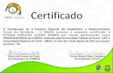 Certificado · Certificado A Coordenação do II Encontro Regional das Engenharias e Desenvolvimento Social do Nordeste - II EREDS outorga o presente certificado a DYOGO VINICIUS