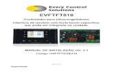EVFTFT818 · 2015. 2. 2. · EVFTFT818 Controlador para ultracongeladores Interface de usuário com tecla touch capacitiva, que pode ser integrada na unidade. MANUAL DE INSTALAÇÃO