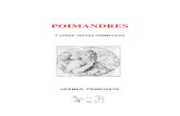 POIMANDRES (Hermes Trimegisto) - Libro Esotericolibroesoterico.com/biblioteca/HERMETISMO/Poimandres y... · 2020. 9. 10. · al XIV del Corpus Hermeticum. Marsilio Ficino procedió