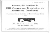 Arritmios Cordiocos - Amazon S3€¦ · (52%) e pre-sincope (24%) 1 pac. apresentou parada cardiorespiratoria pos-taquicardia ventricular. Apos 0 implanle, um paciente persistiu com