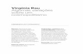 Virgínia Rau Algumas variações sobre um cosmopolitismo · 2018. 2. 28. · a biografia de D. Catarina de Bragança, que publicará dois anos depois, já em Lisboa (Rau, ... 1996;