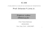 New Tópicos sobre Otimizaçãooflimaj/IC200_TopOtimizacao.pdf · 2004. 5. 12. · 1 IC 200 PLANEJAMENTO E ANÁLISE DE SISTEMAS DE TRANSPORTES Prof. Orlando F.Lima Jr. Tópicos sobre