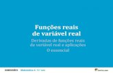 Derivadas de funções reais de variável real e aplicações O ...pedronoia.pt/11ano/U16.pdf · Derivadas de funções reais de variável real e aplicações O essencial. Dada uma