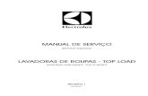 MANUAL DE SERVI˙O€¦ · MANUAL DE SERVI˙O SERVICE MANUAL LAVADORAS DE ROUPAS - TOP LOAD WASHING MACHINES, TOP-LOADED ... 7.1 Descrição da Lavadora de Roupas ... 10. DESCRIÇÃO