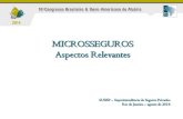MICROSSEGUROS Aspectos Relevantes · Microsseguros de Danos-20,000 40,000 60,000 80,000 100,000 120,000 2013 (1º sem) 2013 (2º sem) 2014 (1º sem) Microsseguros de Pessoas Microsseguros
