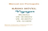 RÁDIO MÓVEL VoyagerVoyager...Manual Traduzido e Diagramado por marccostradutor@oi.com.br 3 Novas funções O rádio móvel VR-B1802V/B1807U/D1809 tem funções confiáveis e avançadas.