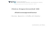 Física Experimental III Eletromagnetismocienciasnaturais.saomateus.ufes.br/sites/... · Experimento 1: Cuba Eletrostática: Campos e Potenciais Elétricos 1.1 Objetivos Fundamentar