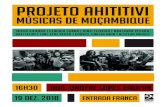 RECITAL PROJETO AHITITIVI - musica.ufrn.br · Nascido ao 12 de Abril de 1987, natural de Maputo, Moçambique. Início os estudos em Educação musical entre 2005 - 2006 pelo Instituto