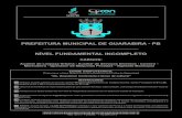 NÍVEL FUNDAMENTAL INCOMPLETO - CPCONcpcon.uepb.edu.br/concursos/PM_Guarabira/prova... · (Transcreva a frase abaixo no local indicado na sua Folha de Respostas) ... a Lista de Presença