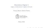 Electr onica Digital 1 · 2020. 8. 27. · caja negra / caja funcional En electr onica digital, un circuito es una sistema que procesa variables discretas, y se representa por: L