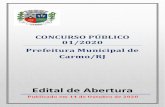 CONCURSO PÚBLICO 01/2020 · agosto de 2020, nomeou a Comissão Organizadora do Concurso Público para a fiscalização, o acompanhamento e o assessoramento nas diversas etapas do