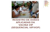 REGISTRO DE DOSES APLICADAS DA VACINA VIP (SEQUENCIAL … · No caso de vacinação de crianças ≥ 5 anos de idade o registro deverá ocorrer nos campos específicos das vacinas
