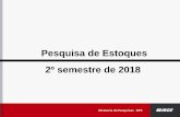 Pesquisa de Estoques 2º semestre de 2018...Fonte: IBGE, Diretoria de Pesquisas, Coordenação de Agropecuária, Pesquisa de Estoques, 2º semestre de 2018. 1ºSEM/ 2018 2ºSEM/ 2018