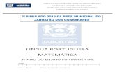 LÍNGUA PORTUGUESA MATEMÁTICA€¦ · 2º Simulado de Língua Portuguesa e Matemática (5º Ano do Ensino Fundamental) Leia o texto abaixo. O peixe-boi O peixe-boi é um mamífero