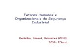 Fatores Humanos e Organizacionais da Segurança Industrial · 2016. 5. 20. · Sumário (p. vii e viii) • Prefácio • Os Fatores Humanos e Organizacionais da Segurança industrial: