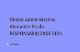 Direito Administrativo Alexandre Prado RESPONSABILIDADE CIVIL · 2019. 5. 22. · TEORIA DA IRRESPONSABILIDADE O nascimento do Estado moderno não trouxe, de pronto, como se pode