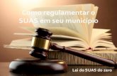 Como regulamentar o SUAS em seu município€¦ · Lei do SUAS do zero 8 Normas gerais Para a elaboração da lei deverão ser observadas, as normativas e legislações pertinentes.