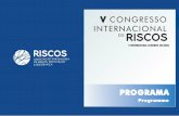 V Congresso Internacional de Riscos - Programme Programa...23, 24, 25 e 26 Maio 2017 DE Tema: “ RISCOS E EDUCAÇÃO ” Universidade de Coimbra Portugal DE Cofinanciado por: IV CONGRESSO