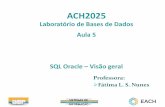 ACH2025-Aula05-SQLOracleVisaoGeral.ppt [Modo de … · 2018. 3. 14. · ACH2025 Laboratório de Bases de Dados Aula 5 SISTEMAS DE INFORMAÇÃO SQL Oracle –Visão geral Professora: