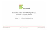 Elementos de Máquinass14057791a82db508.jimcontent.com/download/version/... · 2014. 3. 20. · Elementos de Máquinas Aula 7 – Elementos Elásticos Técnico em Eletromecânica