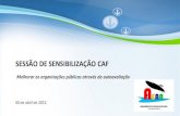 SESSÃO DE SENSIBILIZAÇÃO CAF - esar.edu.pt€¦ · propostas de AE e AA Portaria n.º 1260/2007 de 26 de Setembro Celebração de contratos de autonomia ... CAF 3A. Sessões de