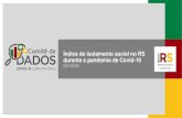 Índice de isolamento social no RS durante a pandemia de Covid-19 · 2020. 10. 7. · COMITÊ DE DADOS Índice de isolamento social In Loco • A empresa In Loco calcula uma taxa