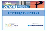 20 a 22 de julho de 2017 Universidade Católica de Brasília ...sbfin.org.br/wp-content/uploads/2017/02/Programa-VXII-EBFin-1.pdf · Bem-vindos à Universidade Católica de Brasília