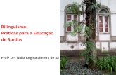 Bilinguismo: Práticas para a Educação de Surdos...comum, o ensino de Libras e o ensino da modalidade escrita da Língua Portuguesa, como segunda língua para alunos surdos, devem