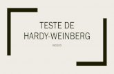 TESTE DE HARDY-WEINBERG - USPdreyfus.ib.usp.br/bio103/Aula7_HW.pdf · 2019. 4. 25. · Teste de Qui-Quadrado. Tabela Qui-Quadrado Graus de liberdade: Númerode genótipos-número