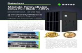 Módulo Fotovoltaico Sirius Full Black - 425W...SIRIUS425-144MH-BB | Módulo Sirius - 425w * Sob condições de teste padrão (STC) de irradiação de 1.000 W/m2, temperatura de célula