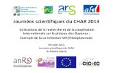 Journées scientifiques du CHAR 2013 - ch-cayenne.fr · 2017. 2. 1. · Problématique Histoplasmose = Pb de santé publique •1ère cause de Sida et 1ère cause de décès (#30%