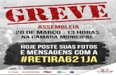Hoje poste suas fotos e mensagens com a #retira621ja...Mar 16, 2018  · Hoje poste suas fotos #retira621ja e mensagens com a GREVE assembleia 20 de março 13 horas na câmara municipal