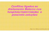 Conflitos ligados ao Aleitamento Materno nos hospitais finalx · 2017. 8. 7. · Conflitos ligados ao Aleitamento Materno nos hospitais/maternidades e possíveis soluções Profa.