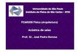 USP - IFSC - Ac stica de Salas de... · 2012. 11. 8. · textos: ”Fisica ” de Tipler & Mosca e “ Fundamentos de Física ” de Halliday, Resnick e Walker (LTC), “Principios