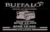 MOTOGERADOR BFGE 12 - Buffalo...MOTOGERADOR BFGE 12.000/15.000 1 Obrigado por adquirir um produto da marca BUFFALO®. Introdução Seu motogerador pode fornecer energia para o funcionamento