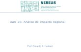 Aula 25: Análise de Impacto Regional · 2019. 11. 4. · Dados de emprego: 16 setores, 2012 Arquivo: Emploi_12R_2012.xlsx. 33 Bibliografia “Regional Impact Models ...