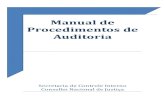 Manual de Procedimentos de Auditoria - Portal CNJ...Este Manual tem por finalidade o estabelecimento de procedimentos necessários aos trabalhos da auditoria interna, com definição