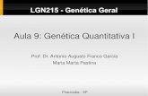 Aula 9: Genética Quantitativa I - USPdocentes.esalq.usp.br/aafgarci/pub/genet9.pdf · 2011. 5. 30. · LGN215 - Genética Geral Aula 9: Genética Quantitativa I Prof. Dr. Antonio