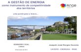 A GESTÃO DE ENERGIA - Portal Autárquico · 2015. 9. 18. · GESTÃO DE ENERGIA COMPETITIVIDADE e SUSTENTABILIDADE Utilização Racional de Energia – a gestão dos processos energéticos