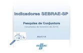Abril/14 - Sebrae Sebrae/UFs/SP... · 2016. 10. 14. · Destaques Em fevereiro de 2014, o faturamento real das micro e pequenas empresas (MPEs) paulistas apresentou aumento de 9,7%
