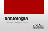 Sociologia · 2014. 10. 27. · Conceito •Podemos entender a sociologia, de modo geral, como a área de estudo que se dedica a entender o comportamento humano em sociedade. •São