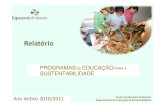 (RelatórioPES2010-2011 [Só de leitura])€¦ · O Programa Internacional Eco-escolas pretende encorajar acções e reconhecer o trabalho desenvolvido pelos estabelecimentos de educação