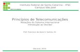 Princípios de Telecomunicações · 2015. 12. 9. · Princípios de Telecomunicações Notações do Sistema Internacional Introdução ao Decibel Prof. Francisco de Assis S. Santos,