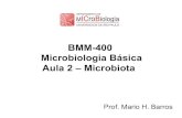BMM-400 Microbiologia Básica Aula 2 –Microbiota · 2020. 8. 16. · Aula 2 –Microbiota Prof. Mario H. Barros. Conjunto de microrganismos que vive no corpo de um indivíduo estabelecendo