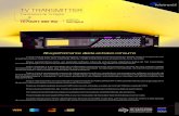 TX TV TE7012H digital - Teletronix · 2019. 6. 12. · Central de Atendimento: 35 3473.3700 contato@teletronix.com.br Transmissor de TV Digital TV TRANSMITTER TE7O12H-100-15D modelo